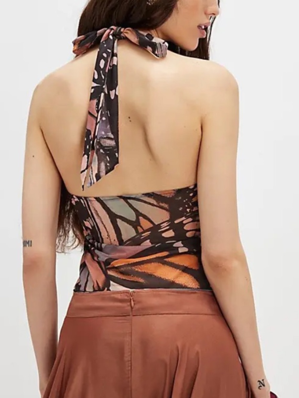 FREE PEOPLE Butterfly Effect Halter Top in Butterfly Combo - Picture 2 of 7